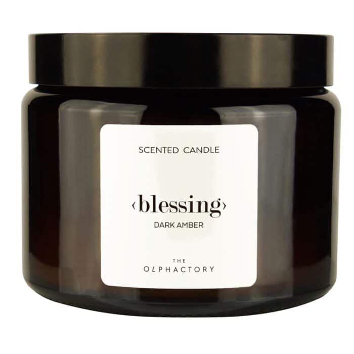 Lumânare parfumată Blessing Dark Amber 360 g marca Ambientair